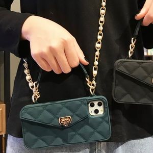 Dark Green Phone Case Crossbody/Wallet